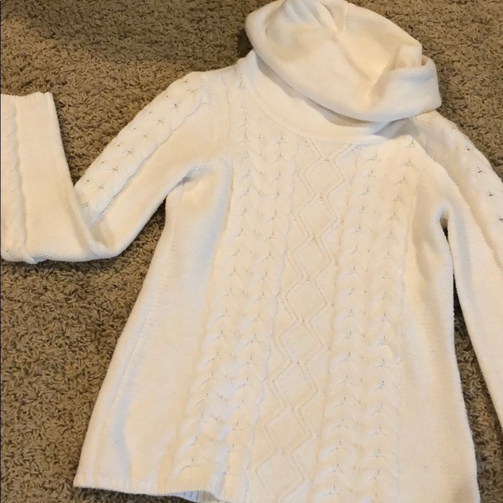 Cream long sleeve turtle neck
